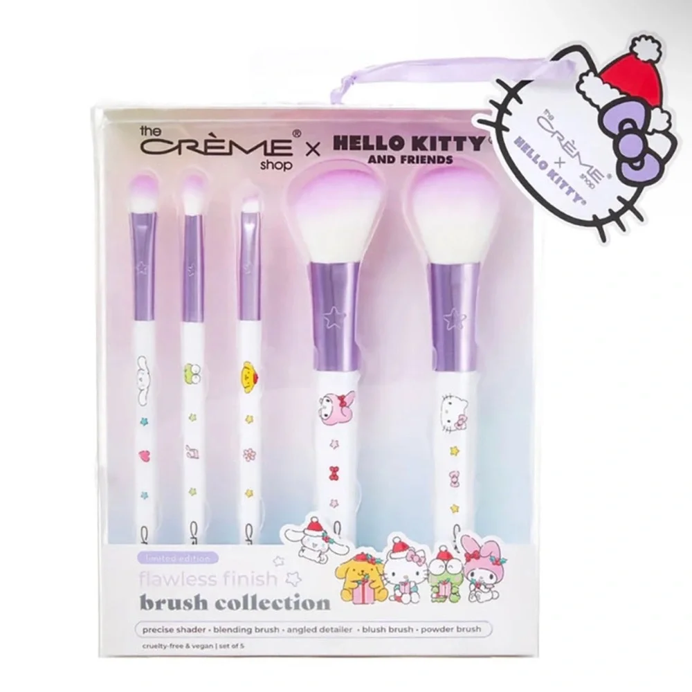 NIB The Creme Shop Hello Kitty holiday  5 brush set